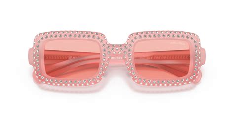 Miu Miu MU 09XS 47 Light Pink & Pink Opal Sunglasses